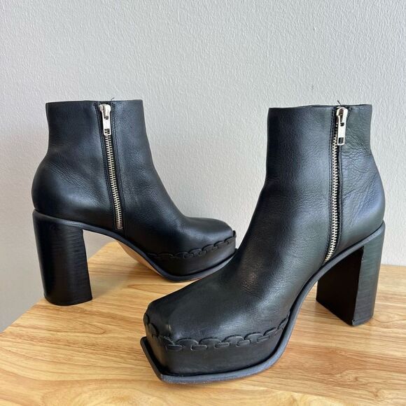 Wal & Pai Women’s 39 EU 9 US Ensley Black Leather Calf Boots Brazil - Picture 5 of 10